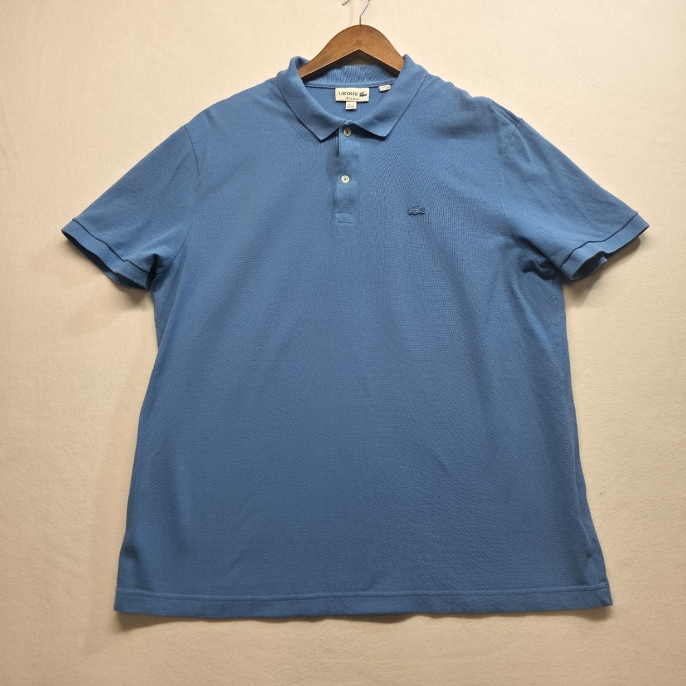 Lacoste Men's Blue Short Sleeve Polo Shirt Size 2XL